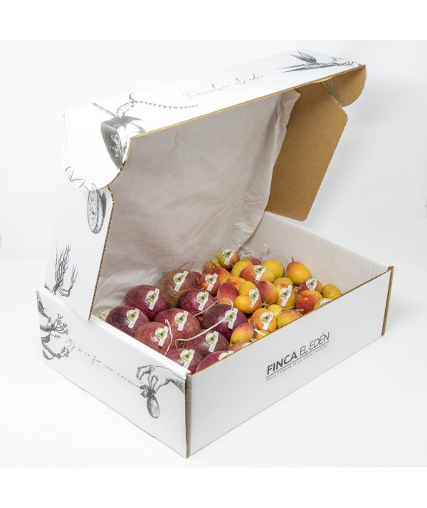 Caja Surtida de Mango Osteen+ Maracuyá Púrpura Bio(Origen: España)Surtido ecológico Mango + Maracuyá – Caja 4 kg 3 kg de mang...