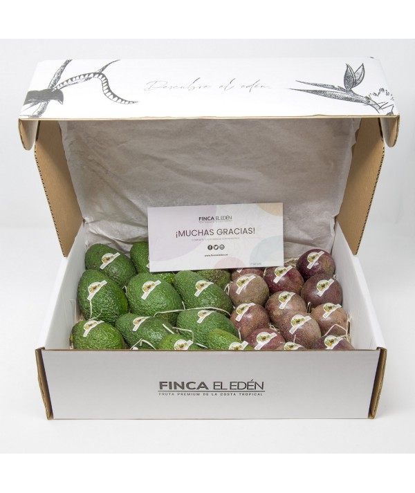 Caja Surtida de Aguacate + Maracuyá Bio (Origen: España)Surtido ecológico Aguacate + Maracuyá – Caja 4 kg 3 kg de aguacate ec...