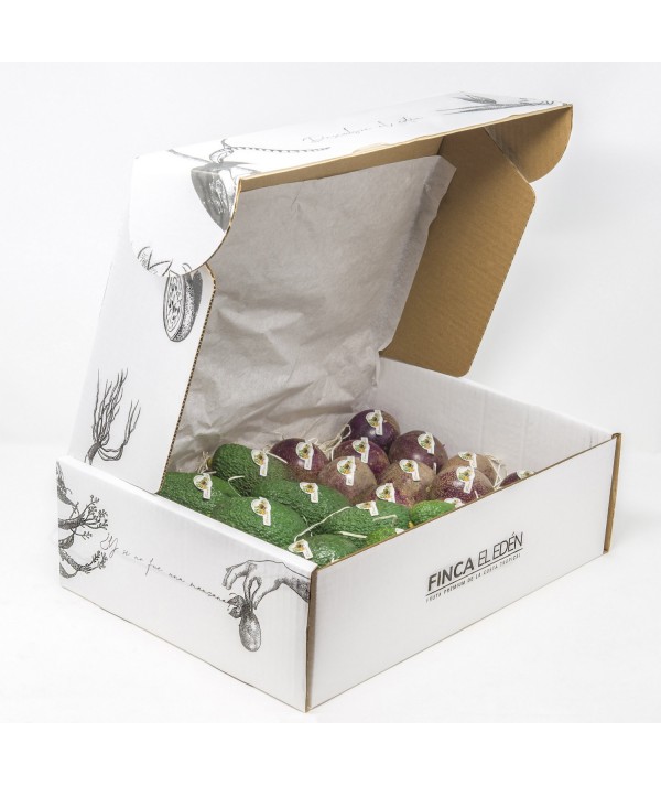 Caja Surtida de Aguacate + Maracuyá Bio (Origen: España)Surtido ecológico Aguacate + Maracuyá – Caja 4 kg 3 kg de aguacate ec...