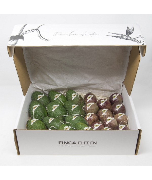 Caja Surtida de Aguacate + Maracuyá Bio (Origen: España)Surtido ecológico Aguacate + Maracuyá – Caja 4 kg 3 kg de aguacate ec...