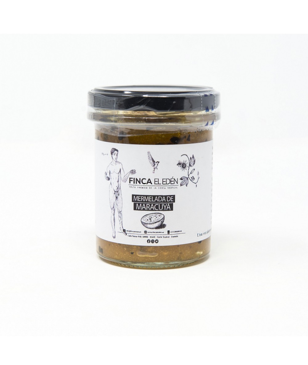 Mermelada de Maracuyá Ecológica (Origen: España)Mermelada artesanal ecológica de Maracuyá – 210 g INTENSIDAD TROPICAL · EQUIL...