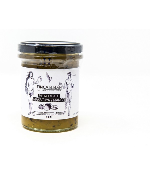 Mermelada de Maracuyá y Mango Ecológica (Origen: España)Mermelada artesanal ecológica de Mango y Maracuyá – 210 g DULZOR TROP...