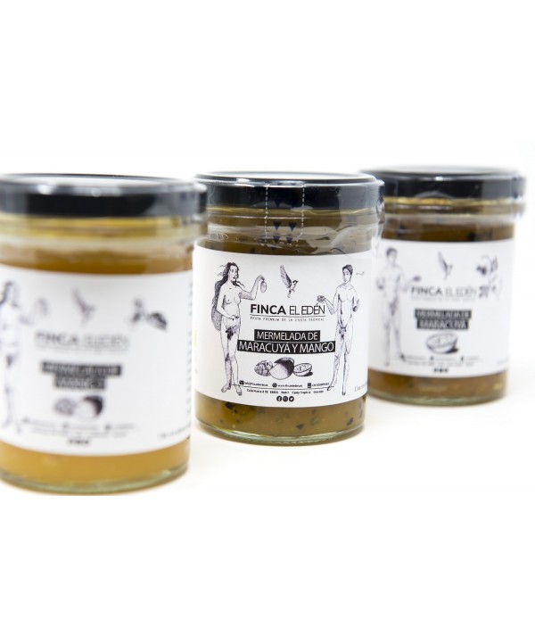 Mermelada de Maracuyá y Mango Ecológica (Origen: España)Mermelada artesanal ecológica de Mango y Maracuyá – 210 g DULZOR TROP...